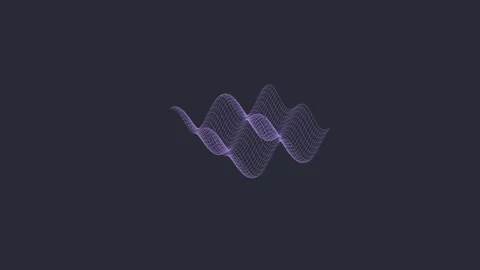 Abstract 3D wireframe wave surface animation, neon grid motion background in... Vídeos de archivo 327947755