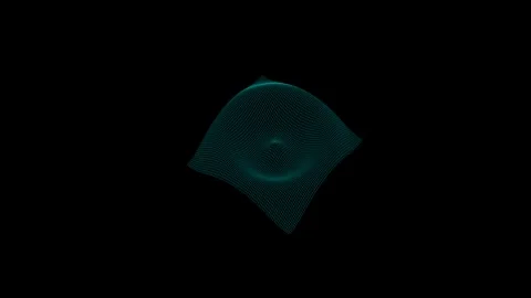 Abstract 3D wireframe wave surface animation, neon grid motion background in... Vídeos de archivo 327947756