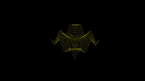 Abstract 3D wireframe wave surface animation, neon grid motion background in... Vídeos de archivo 327947783