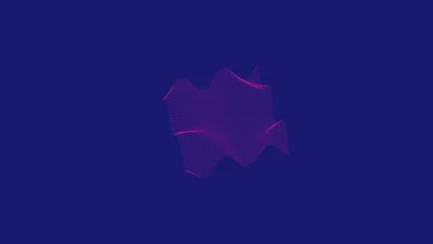 Abstract 3D wireframe wave surface animation, neon grid motion background in... Vídeos de archivo 327947794