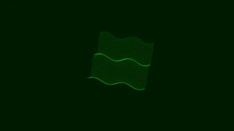 Abstract 3D wireframe wave surface animation, neon grid motion background in... Vídeos de archivo 327947797