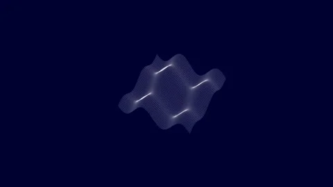 Abstract 3D wireframe wave surface animation, neon grid motion background in... Vídeos de archivo 327947799