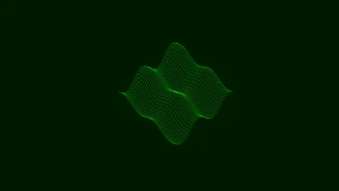 Abstract 3D wireframe wave surface animation, neon grid motion background in... Vídeos de archivo 327947805