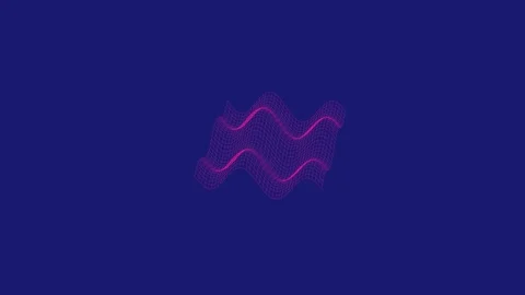 Abstract 3D wireframe wave surface animation, neon grid motion background in... Vídeos de archivo 327947810