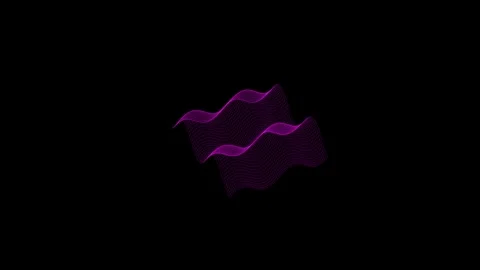 Abstract 3D wireframe wave surface animation, neon grid motion background in... Vídeos de archivo 327947813