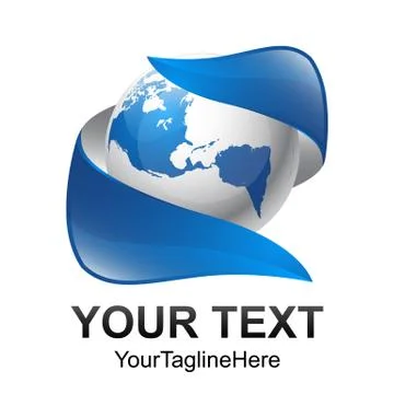 Abstract 3D World globe vector illustration. Tech globe logo vector. Stock Illustration