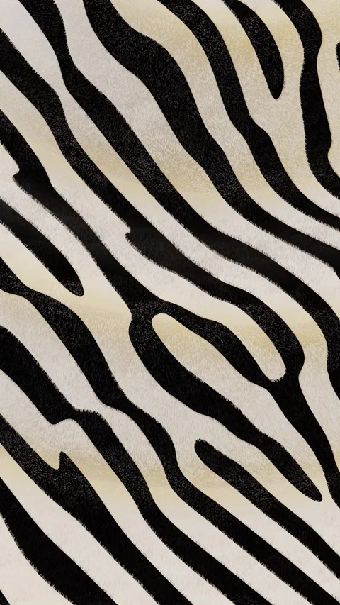 Abstract 3D zebra animal pattern fabric fur stripes vertical background loop Stock Footage 327671117