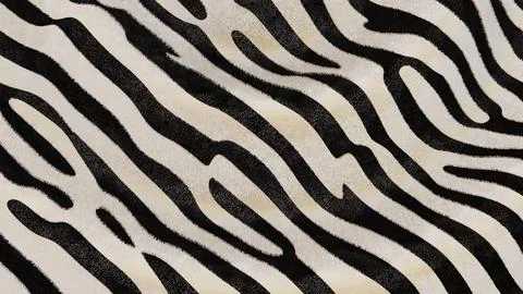 Abstract 3D zebra animal pattern fabric fur stripes background template Stock Illustration