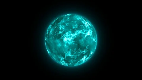 Abstract 4K 3D Motion Background. Energy Plasma Ball Loop ,Energy Circle Sphere Stock Footage 120897794
