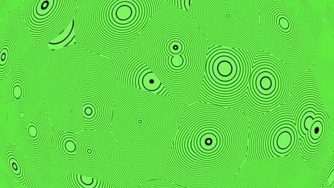 Abstract 4K Animation of Green Background with Overlapping Black Circles Loop Stock Footage 316828847