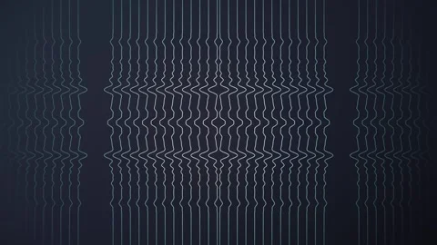 Abstract 4K animation of vibrating vertical lines. The symmetrical pattern Stock Footage 327642189