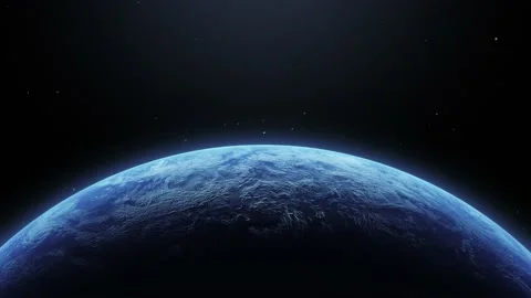 Abstract 4K Animation View of The Earth Spinning Sunrise From Space Stockbeeldmateriaal 203805774