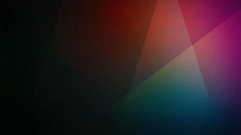 Abstract 4K background with dark, moody geometric shapes in red, green, blu.. Illustrazione stock