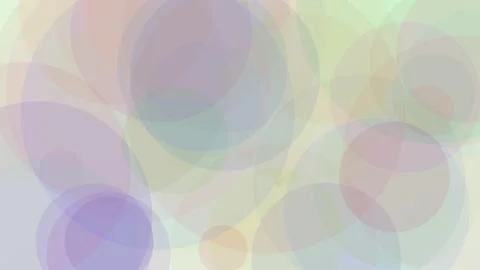 Abstract 4K background featuring overlapping pastel circles and translucent.. Stock Illustration