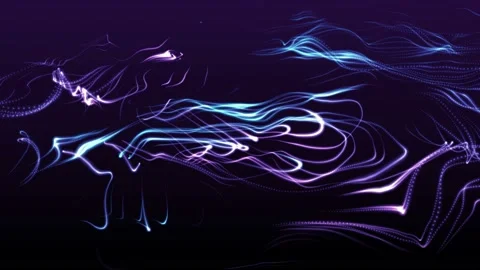 Abstract 4K Background Movement Of Shiny Rotating 3D Lines Stock Footage 201645414