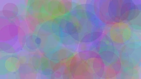 Abstract 4K background with overlapping pastel circles and soft color blend.. Stock Illustration