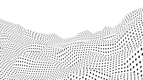Abstract 4k black and white low poly surface animation loop Stock Footage 158790980