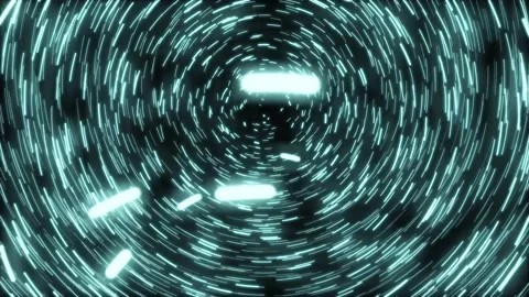 Abstract 4K blue lines tunnel Stock Footage