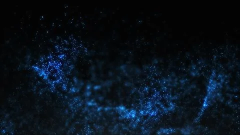 Abstract 4K blue shining glitter particles animation new motion background. Stock Illustration