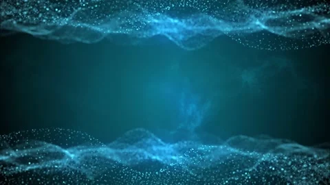 Abstract 4K Blue shining particles. 3D Loop animation background. Stock Footage 183671053