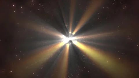 Abstract 4k Blurry Orange Yellow Light Rays Dust Particles Night Animation Stock Footage 321271453