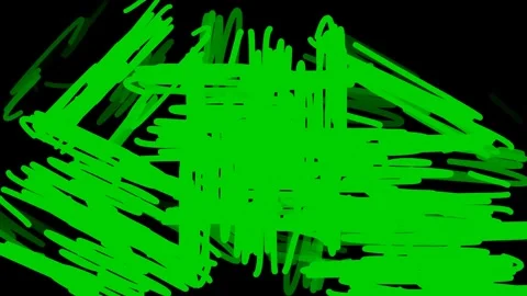Abstract 4k Doodle green sketch animation Stock-Footage 258636070