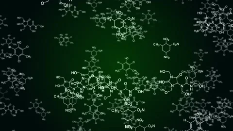 Abstract 4K Loop Creative digital mathematical formulas Loop Green Screen Loop Stock Footage 157763517