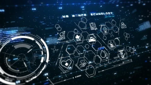 Abstract 4K Motion Graphic of Cyber Insurance Technology Stock Footage 317929682