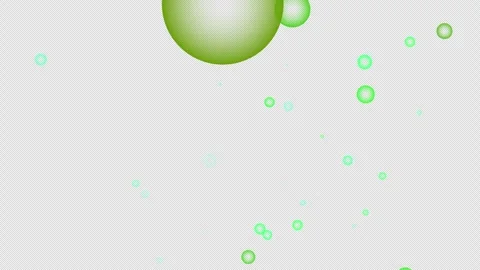 Abstract 4K Motion Graphic with Floating Green Particle Circles and Transparency Stock Footage 337499511