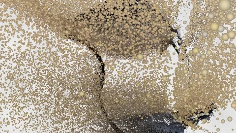 Abstract 4K Motion Graphic with Organic Beige Particle Flow Stock Footage 337318965