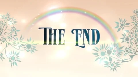 Abstract 4k rain bow with text the end Stock-Footage 259038606