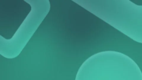 Abstract 4K seamless loop background with smooth teal and green gradient shapes. Stock Footage 305344623