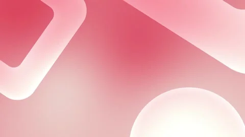 Abstract 4K seamless loop background with red and white gradient shapes. Soft Stock Footage 305344689