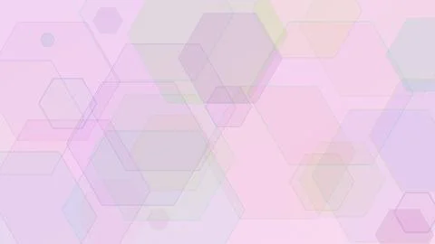 Abstract 4K UHD Hexagon Background with Soft Pink and Purple Pastel Gradien.. Stock Illustration