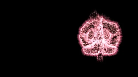 Abstract 4k video background of human brain consisting of purple space dust Stock Footage 121806249