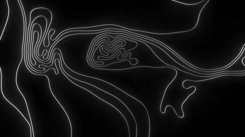 Abstract 4k video black background with white curved line. Stock Footage 303798482