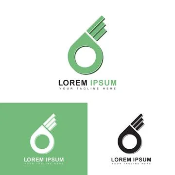 Abstract 6 icon logo Stock Illustration