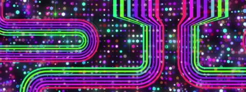 Abstract 80's disco pattern Stock Footage 214836692