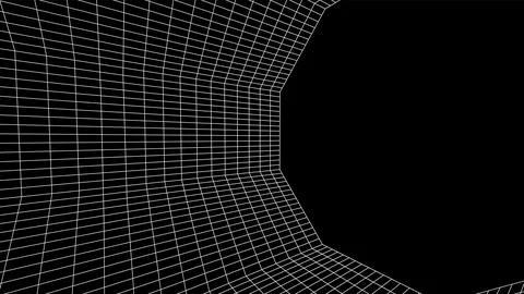 Abstract 80s styled computer background. Sci-fi architecture interior with retro Stock Illustration