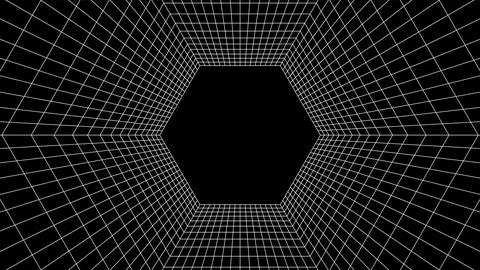 Abstract 80s styled computer background. Sci-fi architecture interior with retro 库存插图