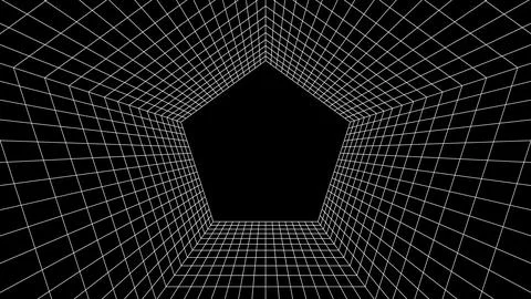 Abstract 80s styled computer background. Sci-fi architecture interior with retro 스톡 일러스트