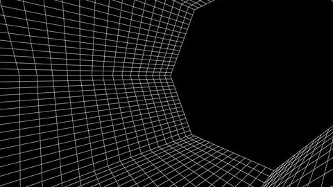 Abstract 80s styled computer background. Sci-fi architecture interior with retro Stock Illustration