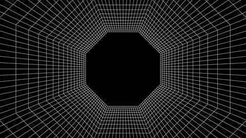 Abstract 80s styled computer background. Sci-fi architecture interior with retro Stock Illustration