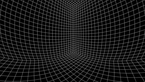 Abstract 80s styled computer background. Sci-fi architecture interior with retro Stock Illustration