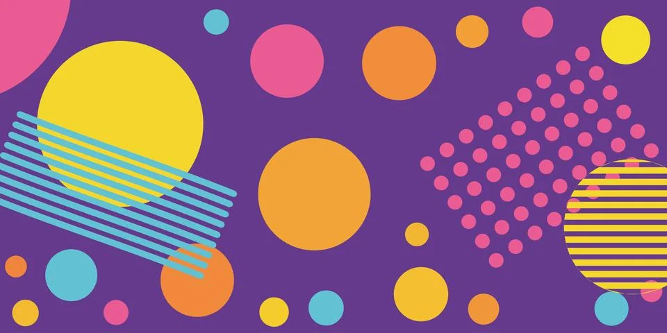 Abstract 90s styled background with copy space. Stock Illustration