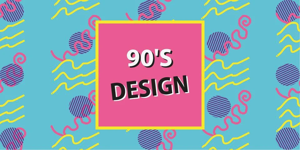 Abstract 90s styled background with copy space. Stock Illustration