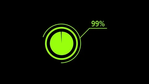 Abstract 99% circle diagram animation, 99% pie charts with business data vi.. 스톡 동영상 337566799