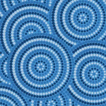 Abstract Aboriginal dot painting in vector format. Stock Illustration