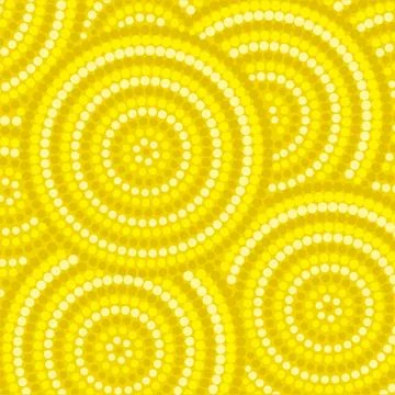 Abstract Aboriginal dot painting in vector format. Stock Illustration