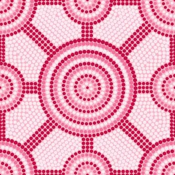 Abstract Aboriginal dot painting in vector format. Stock Illustration
